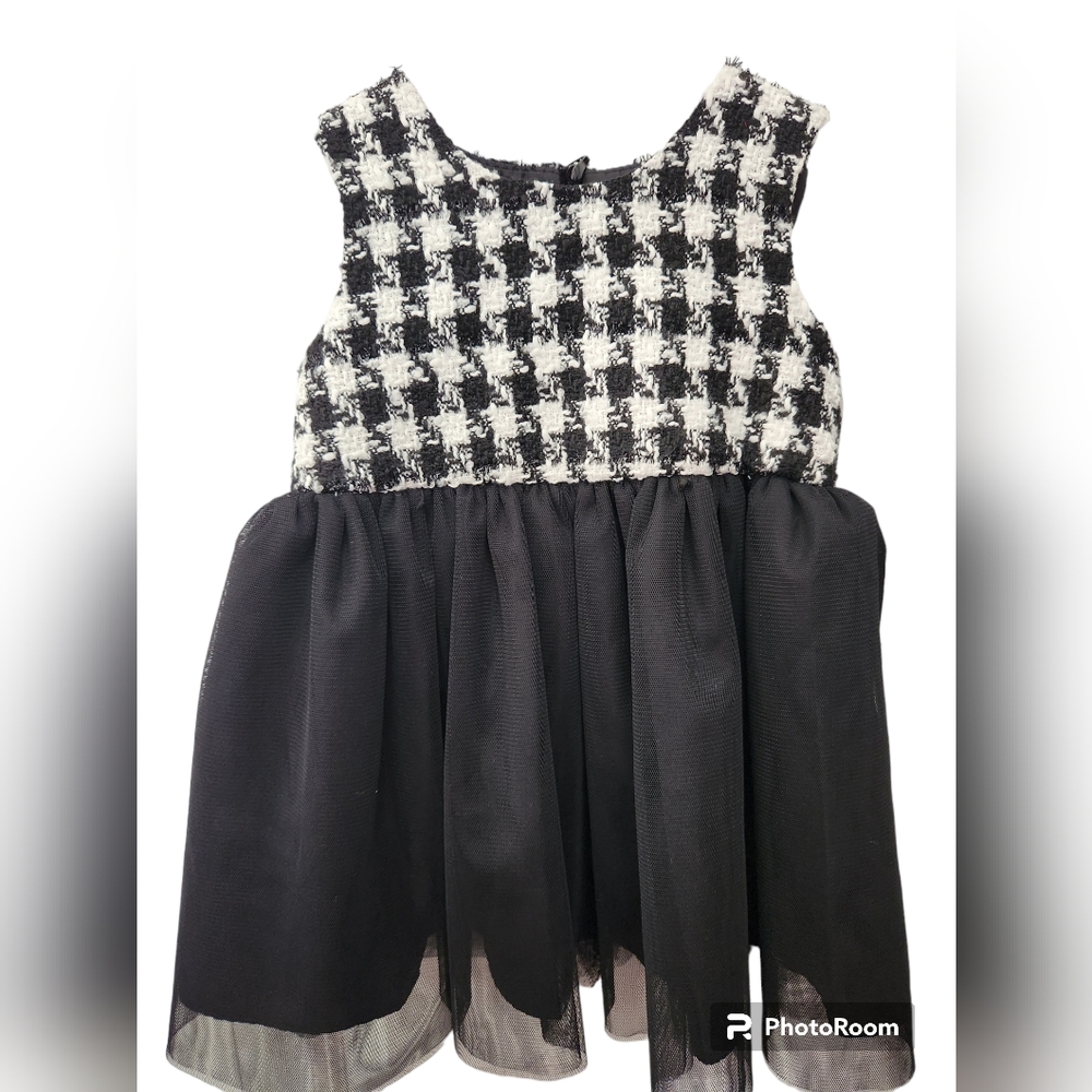 Purple Rose Black White Gingham Dress Size 18M